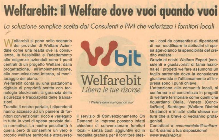 GIORNALE pages to jpg 0001 Welfarebit | Il Welfare dove vuoi quando vuoi